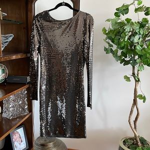 Dark silver sequin dress by Michael Kors